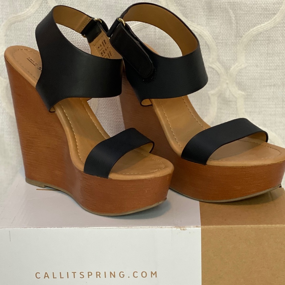 Call It Spring - Platform Wedge Sandals.